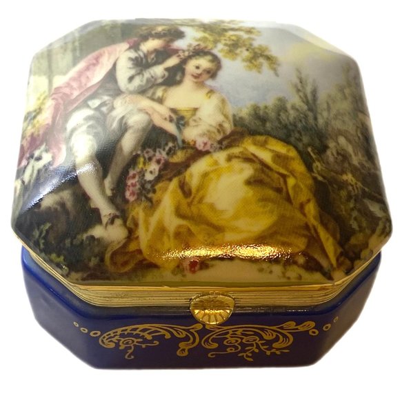 Andrea by Sadek Jewelry Trinket Keepsake Box w/Hinged Lid - Picture 1 of 13